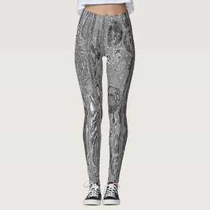 geometrisk fraktur mönster leggings