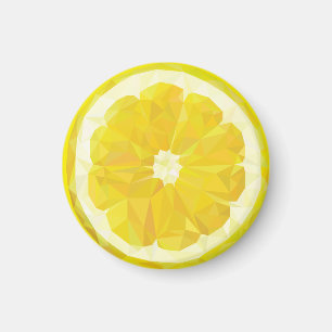 Geometrisk frukt i citronsegmentet magnet