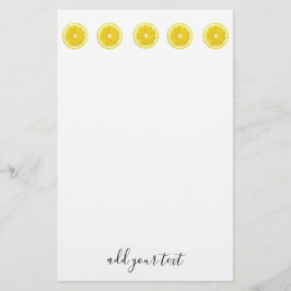 Geometrisk frukt i Lemon Slice-Gulten Brevpapper