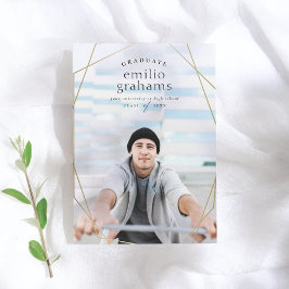 Geometrisk | Fullt Photo Studenten meddelande Inbjudningar