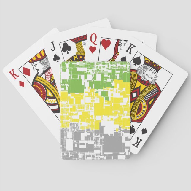 Geometrisk Funky Abstrakt Lithromantisk Stolthetsf Casinokort (Baksidan)