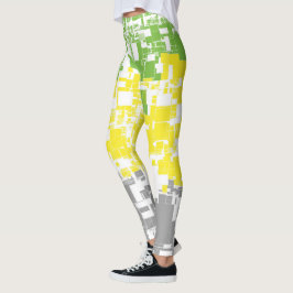 Geometrisk Funky Abstrakt Lithromantisk Stolthetsf Leggings