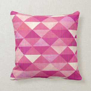 Geometrisk fuschia för modern linjer kudde