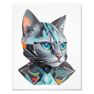 Geometrisk Futuristiska - kattdesign Fototryck