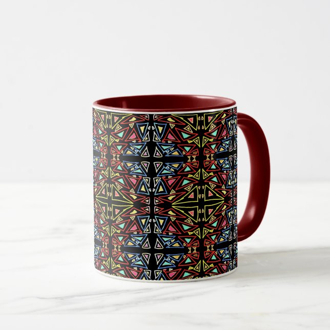 Geometrisk gammal utomjordisk teknik kretsar  mugg (Framsida höger)