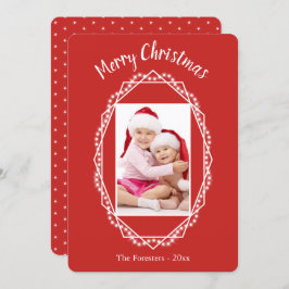 Geometrisk Gnistra Fotoportet för Helgdag Inbjudningar