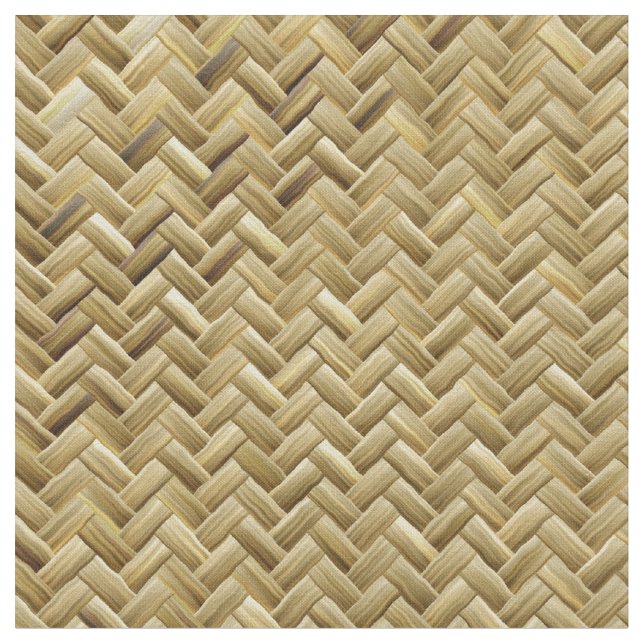 Geometrisk Golden Basketweave Graphic Mönster Tyg (Närbild)