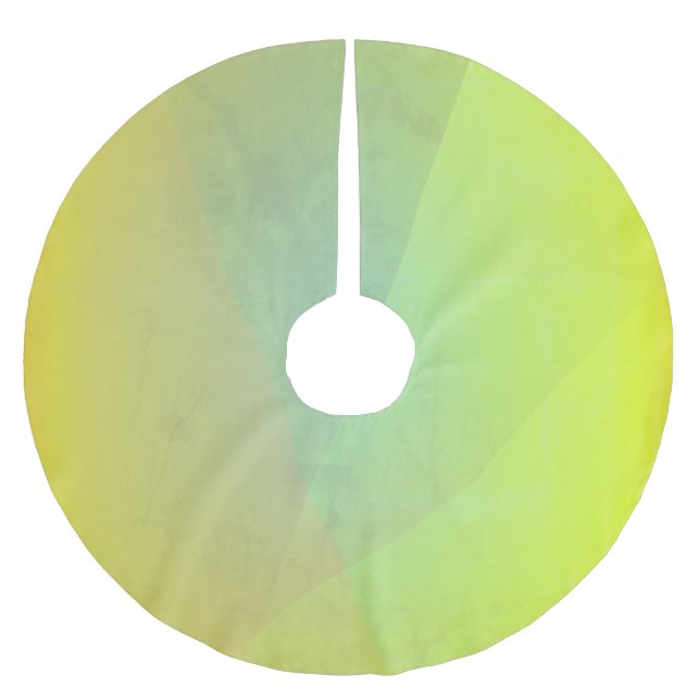 Geometrisk gradering av modern Gult Julgransmatta Borstad Polyester (Framsidan)