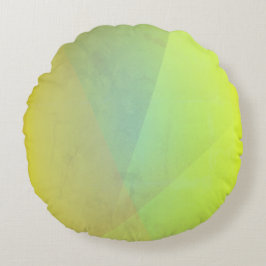 Geometrisk gradering av modern Gult Rund Kudde