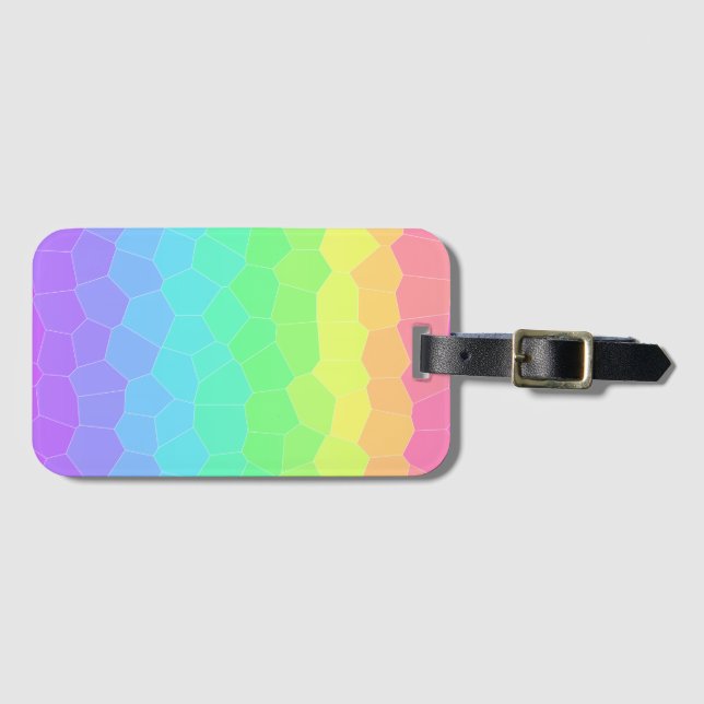 Geometrisk gradient för Bright Rainbow Bagagebricka (Framsida horisontal)