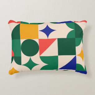 Geometrisk grafik, borstad polyester prydnadskudde