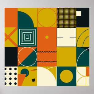 Geometrisk grafik: enkel formdesign. poster