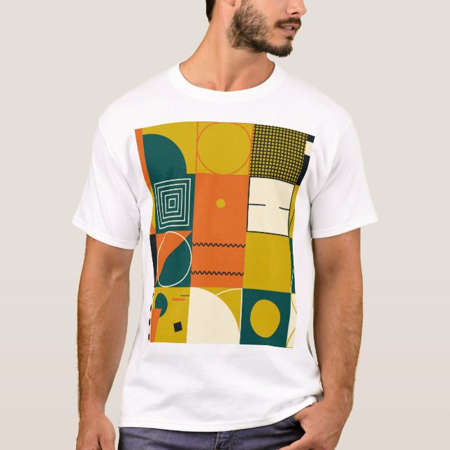 Geometrisk grafik: enkel formdesign. t shirt (Framsida)