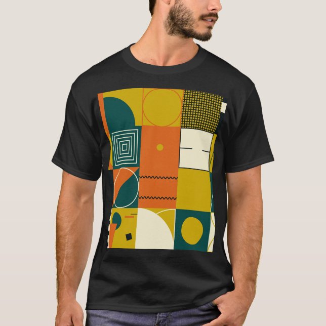 Geometrisk grafik: enkel formdesign. t shirt (Framsida)