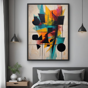 Geometrisk grafik för dynamisk Abstrakt Poster