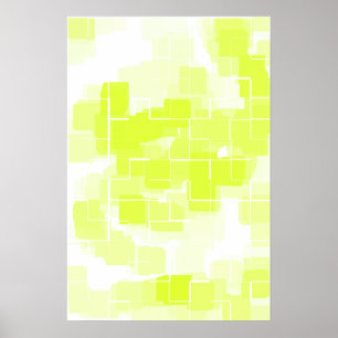 Geometrisk grafik för "Lemon Meringue" Poster