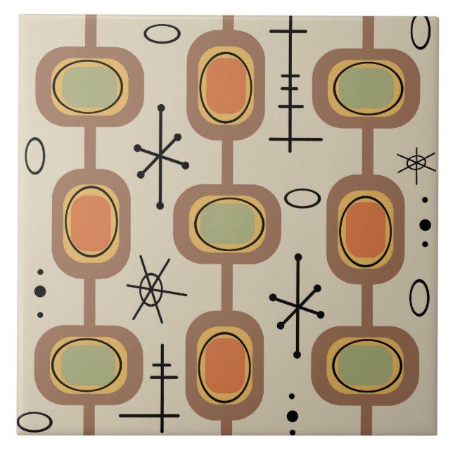 Geometrisk grafik för rumsålder, flerfärgad kakelplatta (Framsidan)