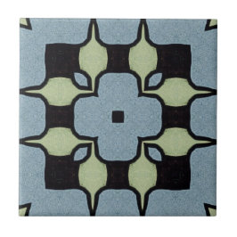 Geometrisk grafik för vintage Blue Grönt Kakelplatta