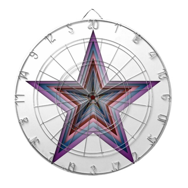 Geometrisk grafik i stjärnans abstrakt darttavla (Framsidan)