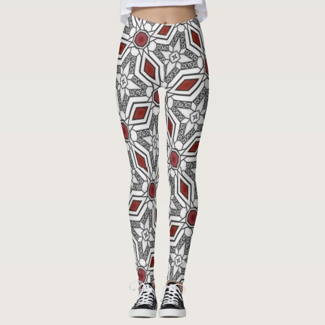 Geometrisk grafik leggings (Framsida)