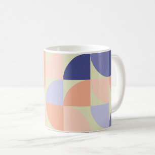 Geometrisk grafisk design - former Lila och kora Kaffemugg