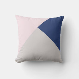 Geometrisk grått navy och rosa i modern elegant kudde