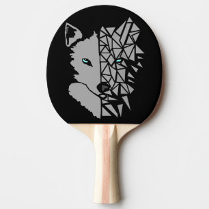 Geometrisk Grått-Varg Pingisracket
