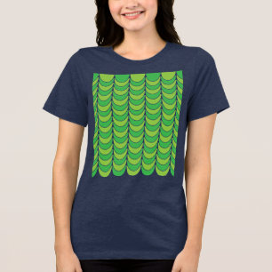 Geometrisk Grön Halvcirkel Geometrisk  T Shirt