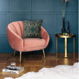 Geometrisk grön och guld kudde