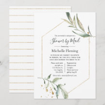 Geometrisk grönska Baby- eller bröllopsfest via po