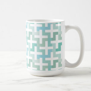 Geometrisk Grönt av skalbaggar Kaffemugg