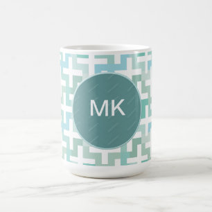 Geometrisk Grönt av skalbaggar Kaffemugg