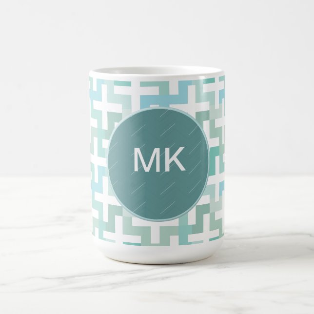 Geometrisk Grönt av skalbaggar Kaffemugg (Center)