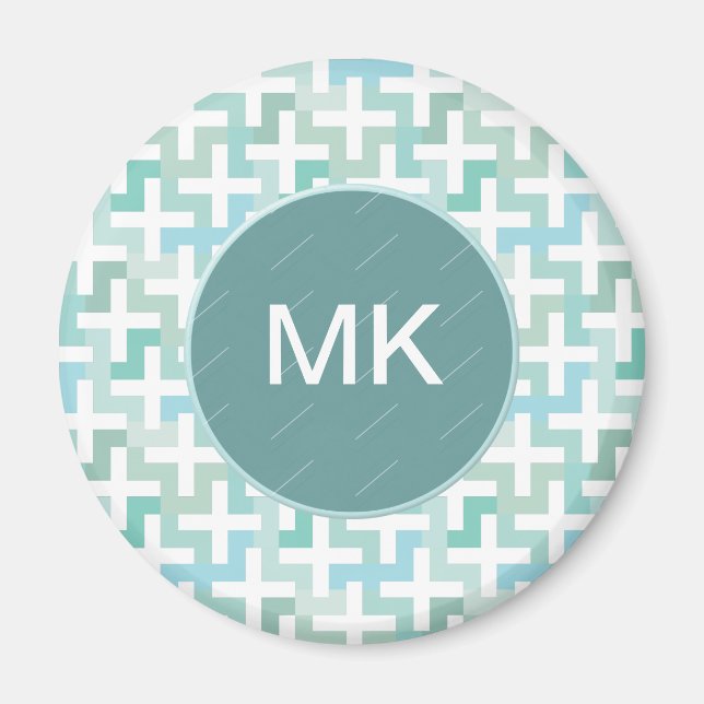 Geometrisk Grönt av skalbaggar Magnet (Framsidan)