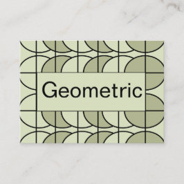 Geometrisk grönt Circle Rand Visitkort