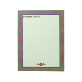 Geometrisk Grönt för sydvästlig sageborste Anteckningsblock