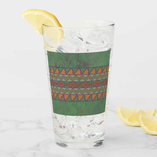 Geometrisk Grönt för sydvästlig sageborste Glaskopp (Framsida Ice)