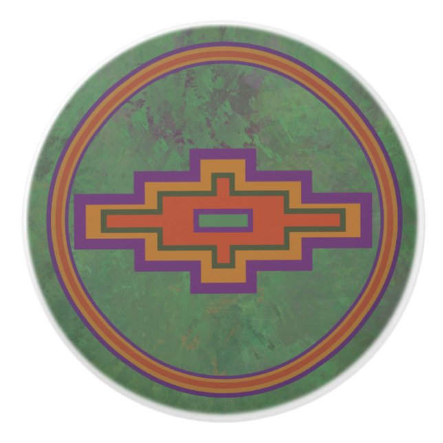 Geometrisk Grönt för sydvästlig sageborste Knopp (Framsidan)