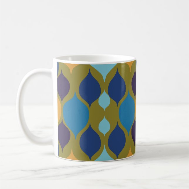 Geometrisk Grönt i mitten av 1960-talet Kaffemugg (Vänster)