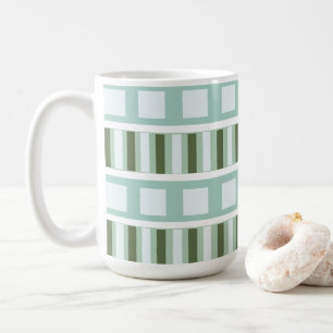 Geometrisk Grönt i Rand Kaffemugg