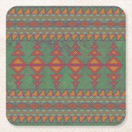 Geometrisk Grönt i sydvästra sidorensningen (Sageb Underlägg Papper Kvadrat