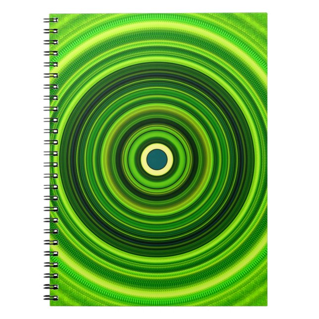 Geometrisk Grönt Mandala-25436 Anteckningsbok (Framsidan)