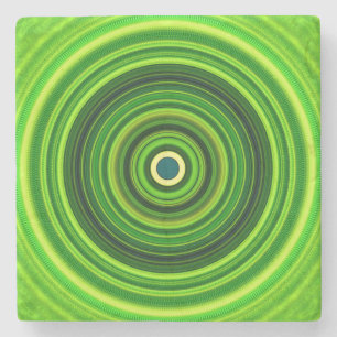 Geometrisk Grönt Mandala-25436 Stenunderlägg