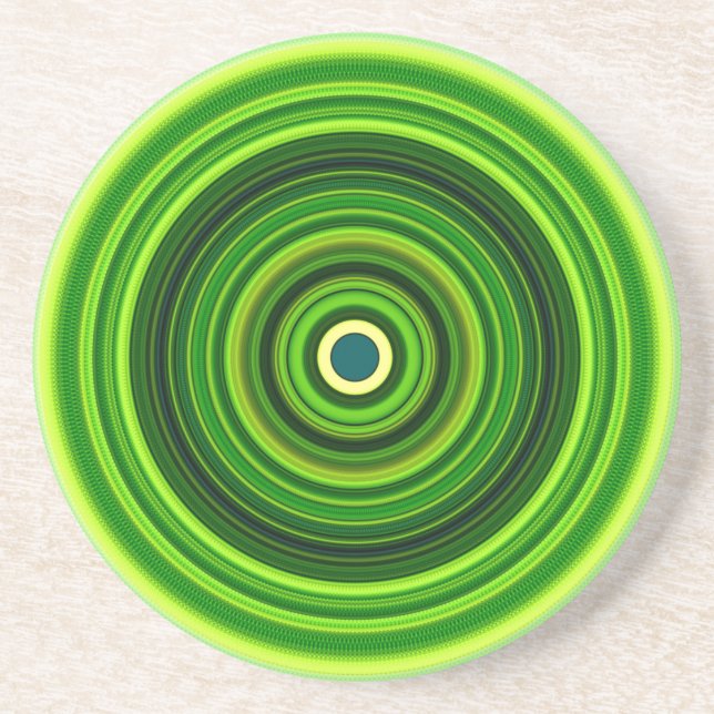 Geometrisk Grönt Mandala-25436 Underlägg (Framsidan)