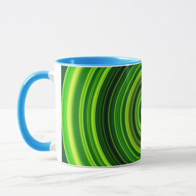Geometrisk Grönt Mandala Design-64555 Mugg (Vänster)