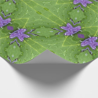 Geometrisk grönt med papper lavandeomslagning presentpapper