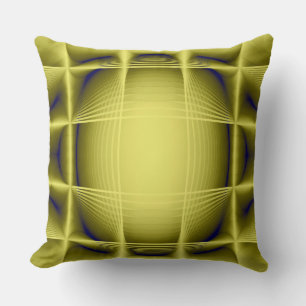 Geometrisk gul struktur kudde