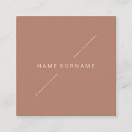 Geometrisk guld- modern Minimalist SocialMedia Fyrkantigt Visitkort