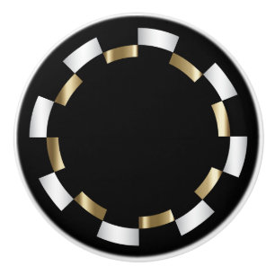 Geometrisk guld, vit & svart för mönster knopp