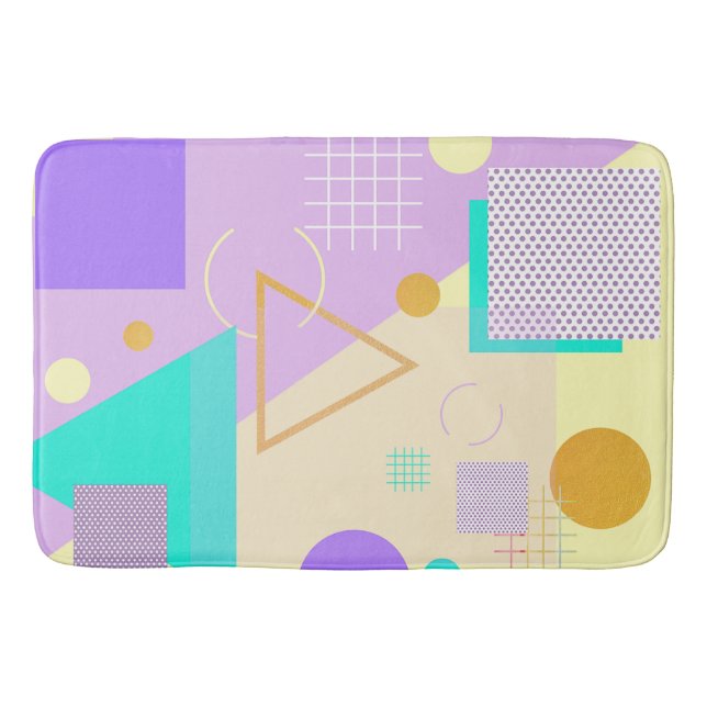 Geometrisk gult badrumsmatta (Framsidan)